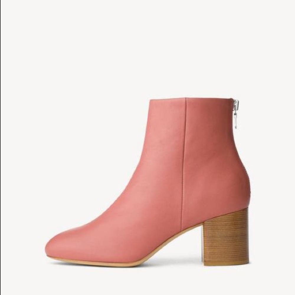 rag & bone drea bootie in pink, size 6.5 (size 36.5)